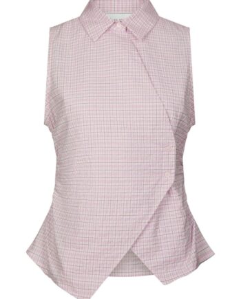 Neo Noir Top Celest Check Light Pink
