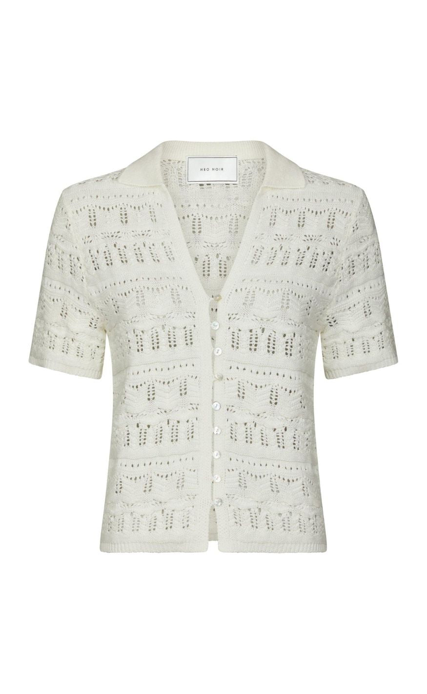 Neo Noir Top Marisini Stich Polo Off White