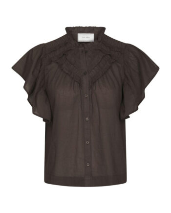 Neo Noir Top Vinsa   Voile Dark Brown