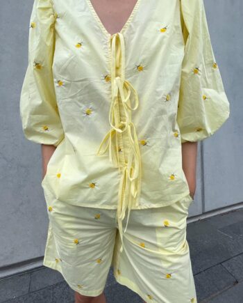 Noella Bluse Asia Pale Yellow    Flower