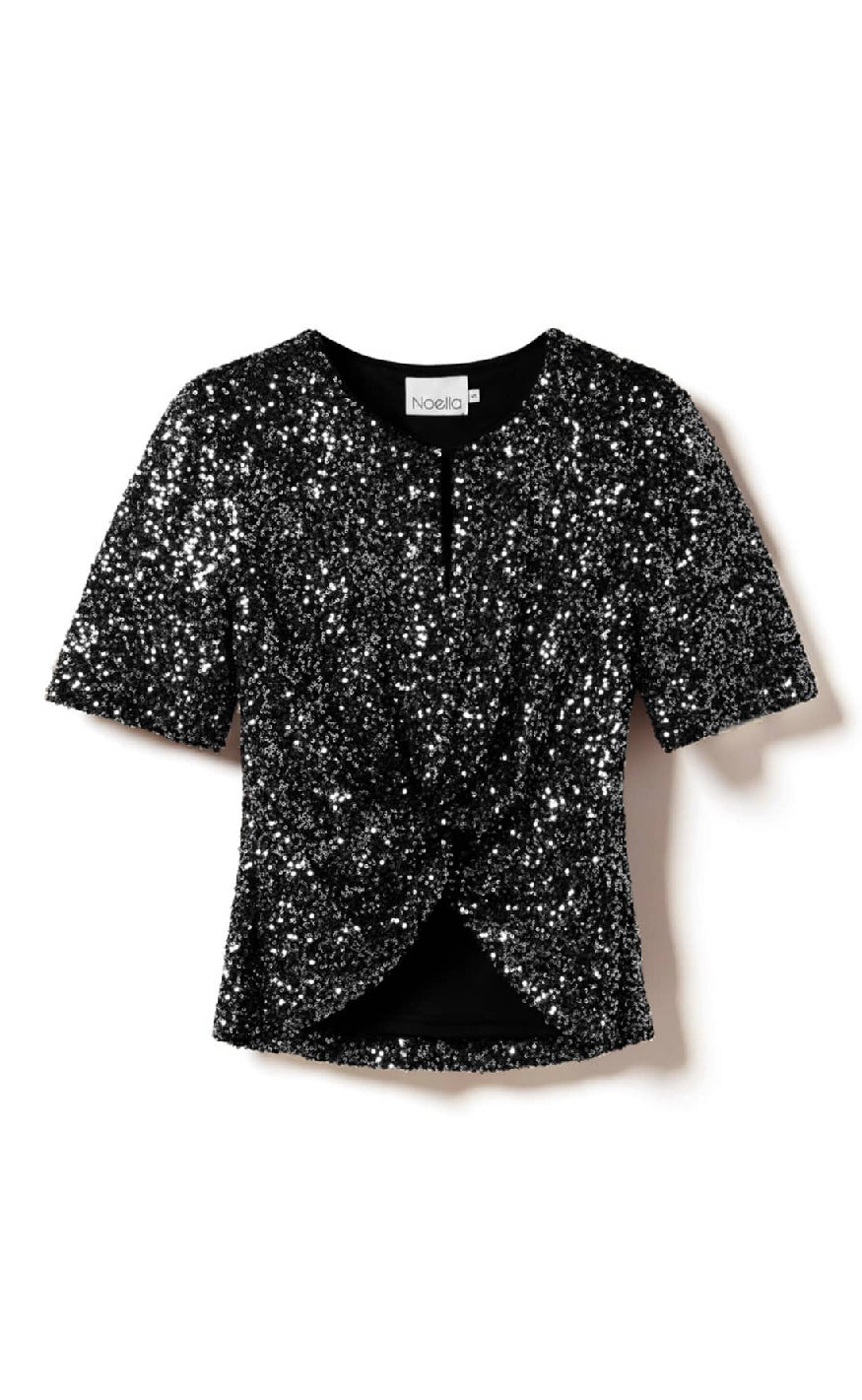 Noella Bluse Lemon Black