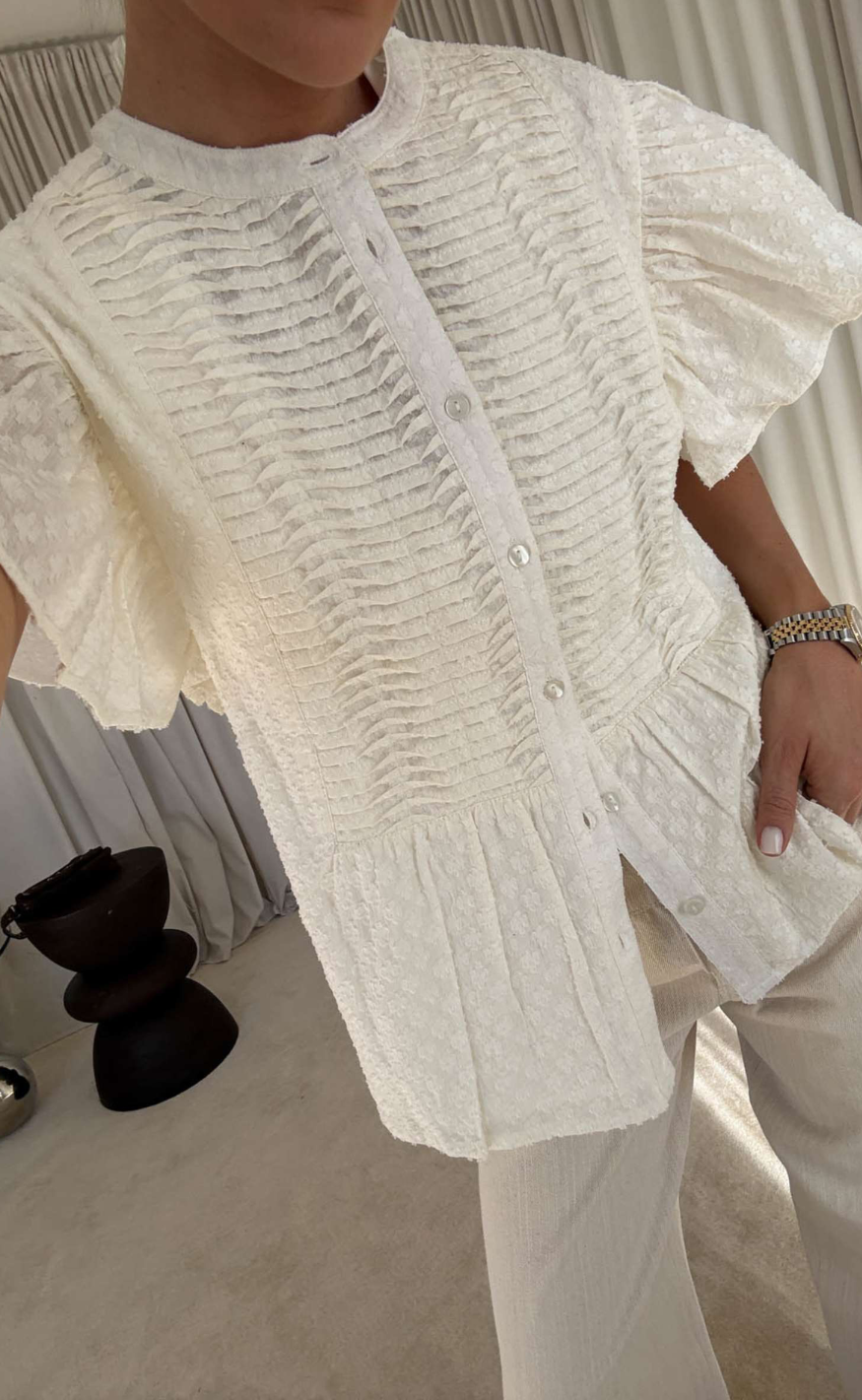 Noella Bluse Loulou White