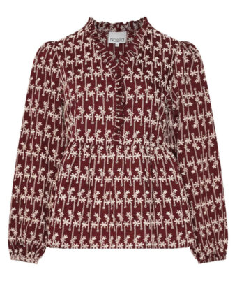 Noella Bluse Matti Dusty Mahogany