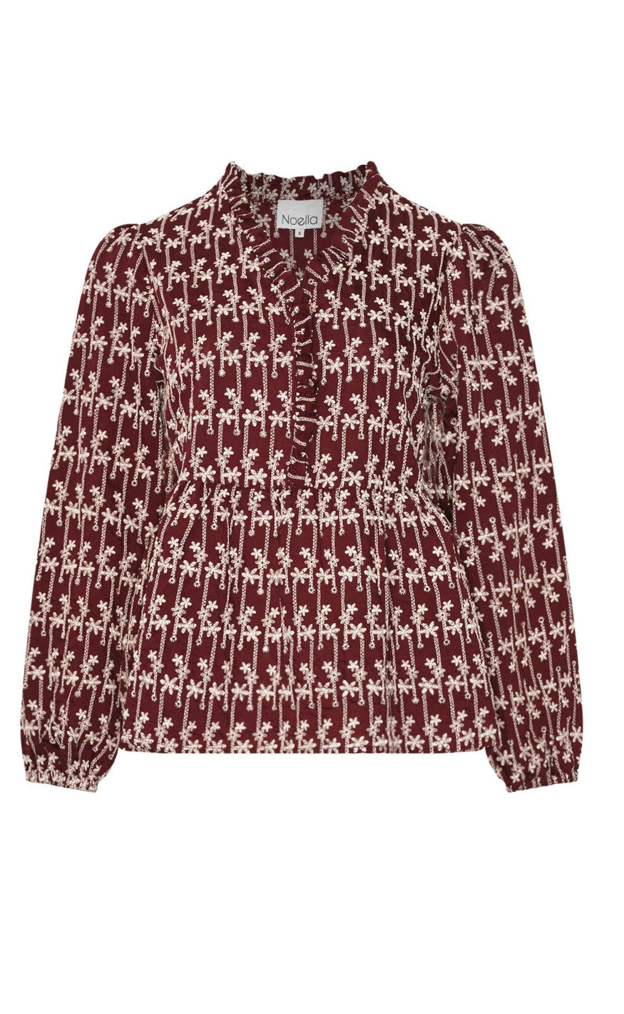 Noella Bluse Matti Dusty Mahogany