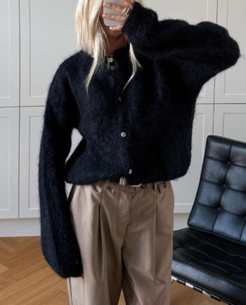 Noella Cardigan  -kae Mohair Navy
