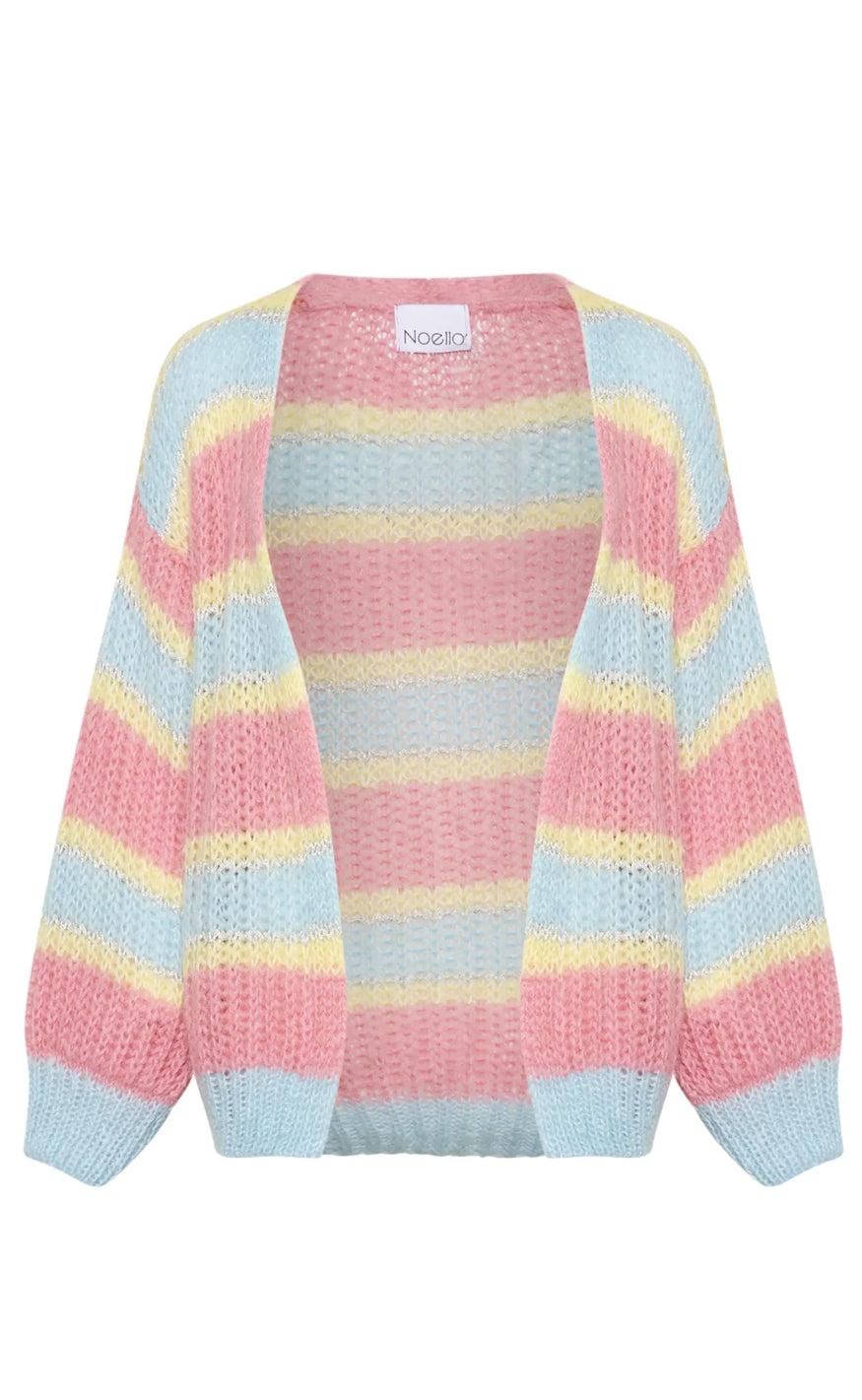Noella Cardigan Pacific Light Blue Rose Mix
