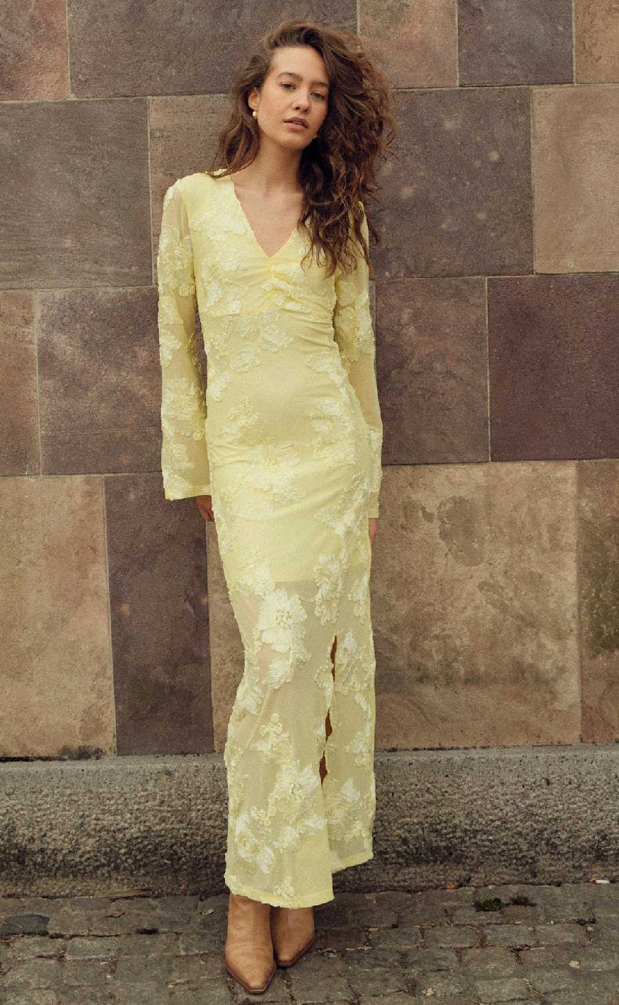 Noella Kjole Kameyella Butter Yellow