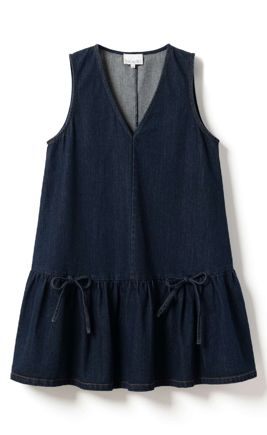 Noella Kjole Lavona Blue Unwashed