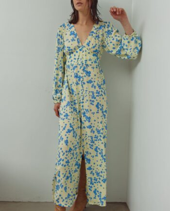 Noella Kjole Lilith Maxi Deja Yellow Print