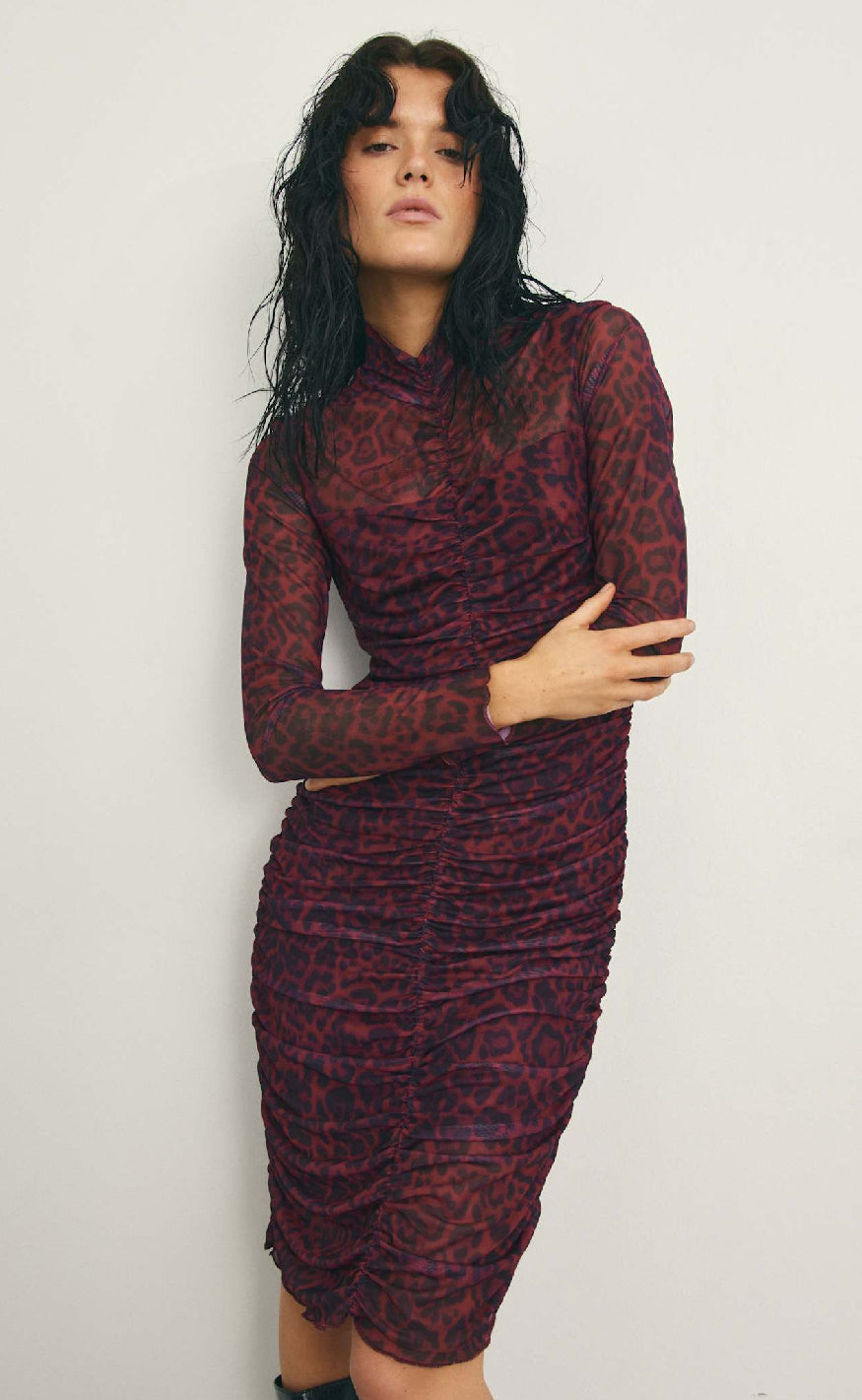 Noella Kjole Lilou Chinara Red Print