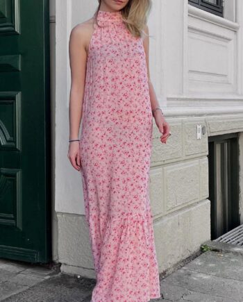 Noella Kjole London Maxi Cheryl Pink Print