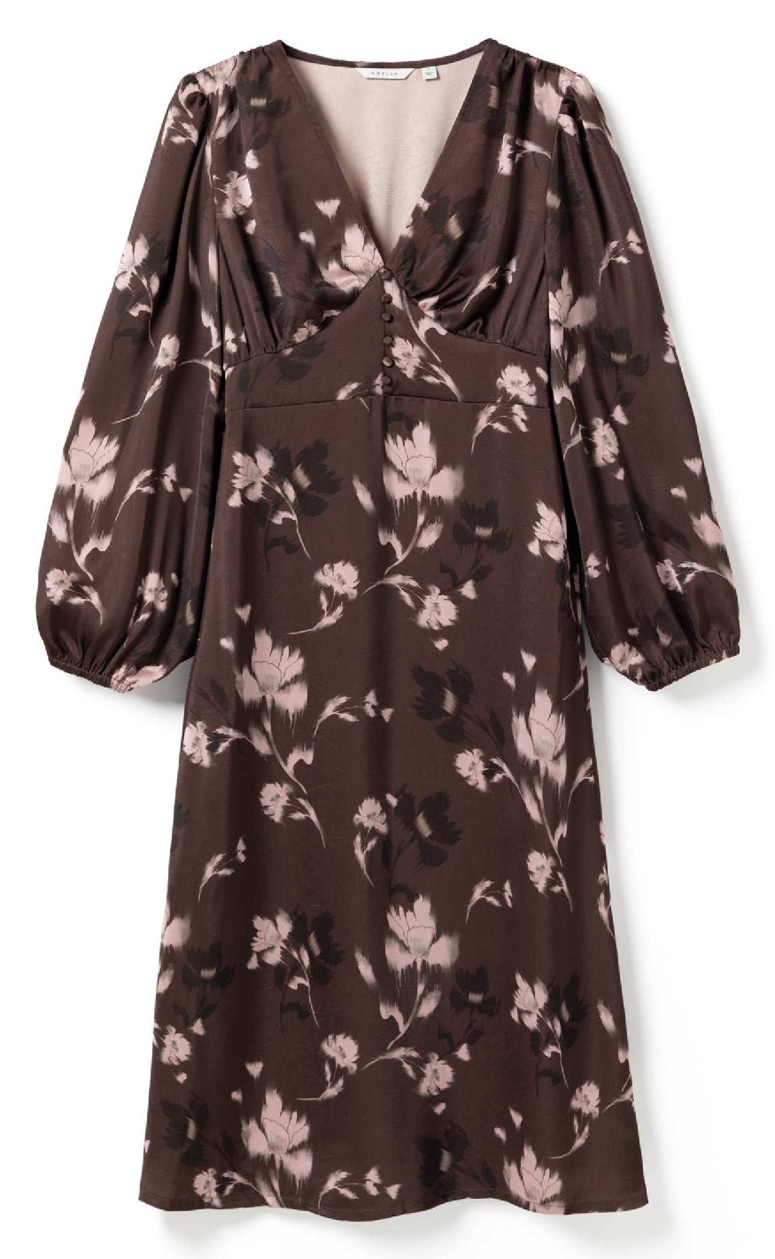 Noella Kjole -lilith Dena Burgundy Print