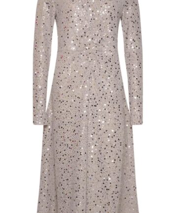 Noella Kjole Verona Midi Grey    Silver