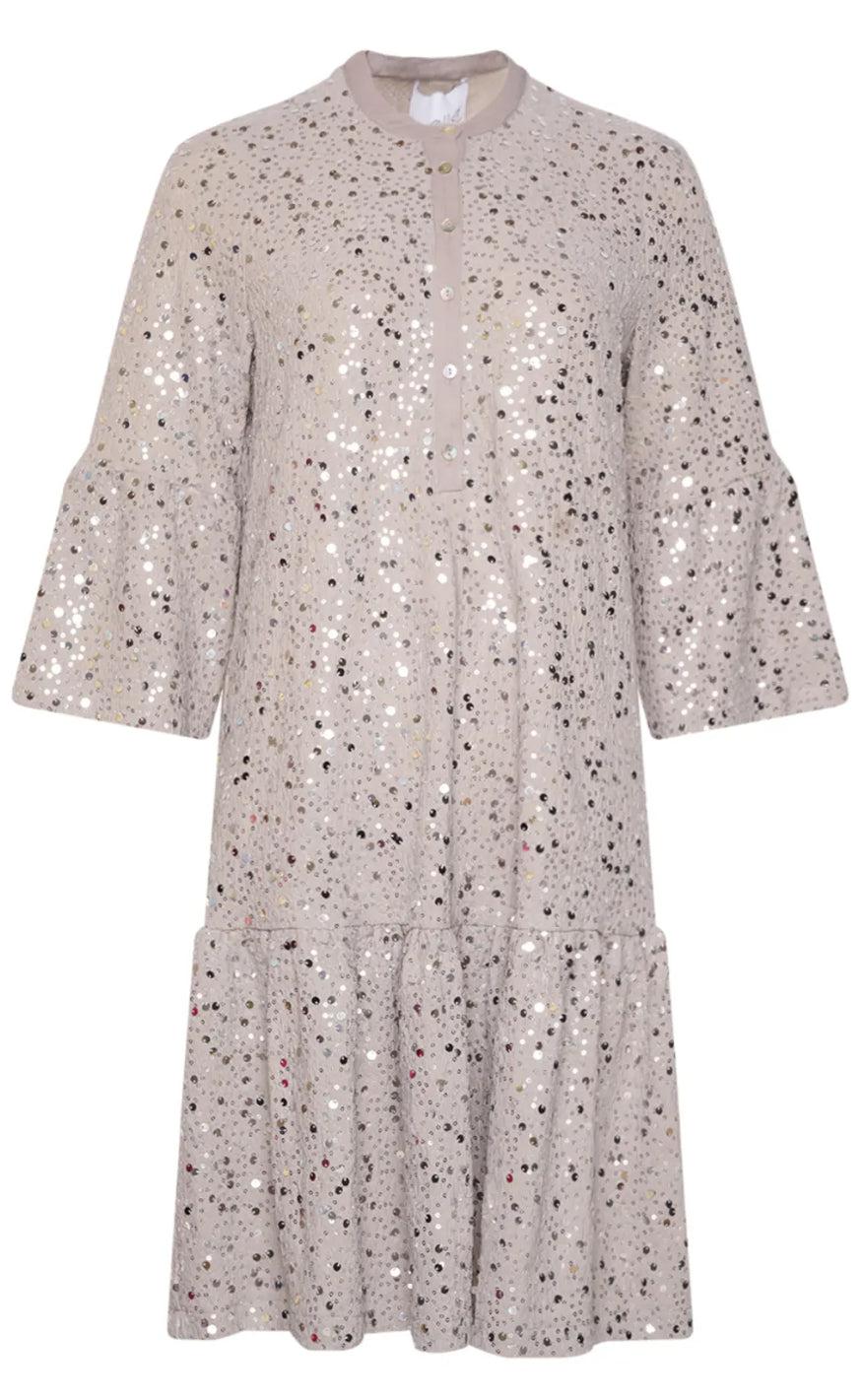 Noella Kjole Verona Short Grey Silver
