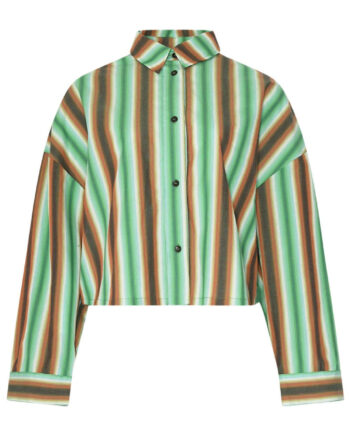 Noella Skjorte Liara Cosma Green Stripe
