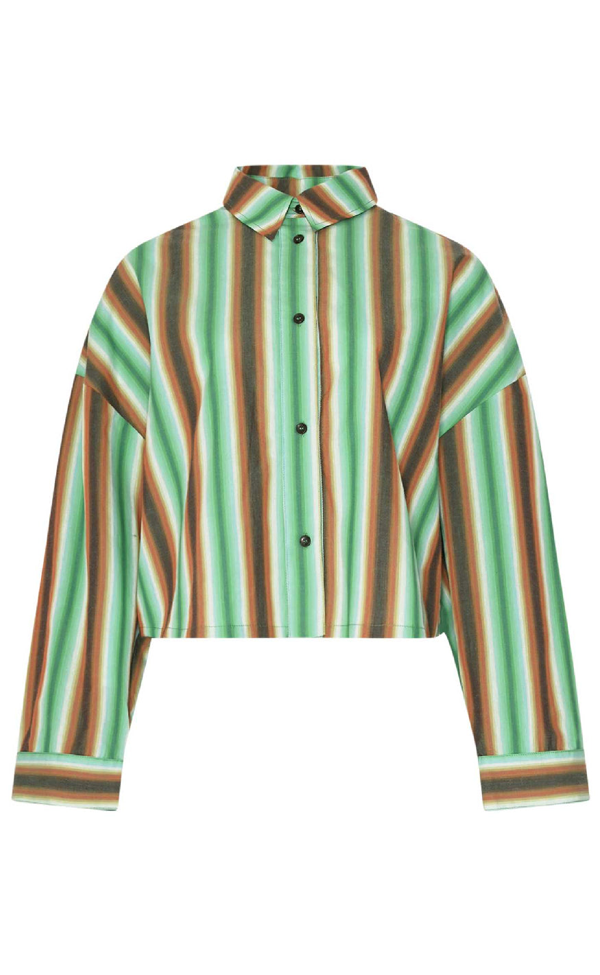 Noella Skjorte Liara Cosma Green Stripe
