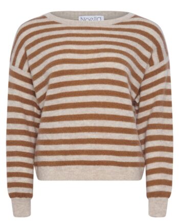 Noella Strik Juliana Knit Grey Brown Stripe