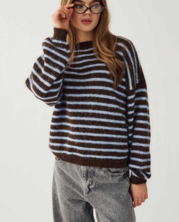 Noella Strik Mafalda Brown Blue Stripe