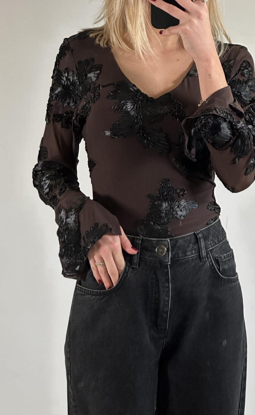 Noella Top Lucille Chocolate Black
