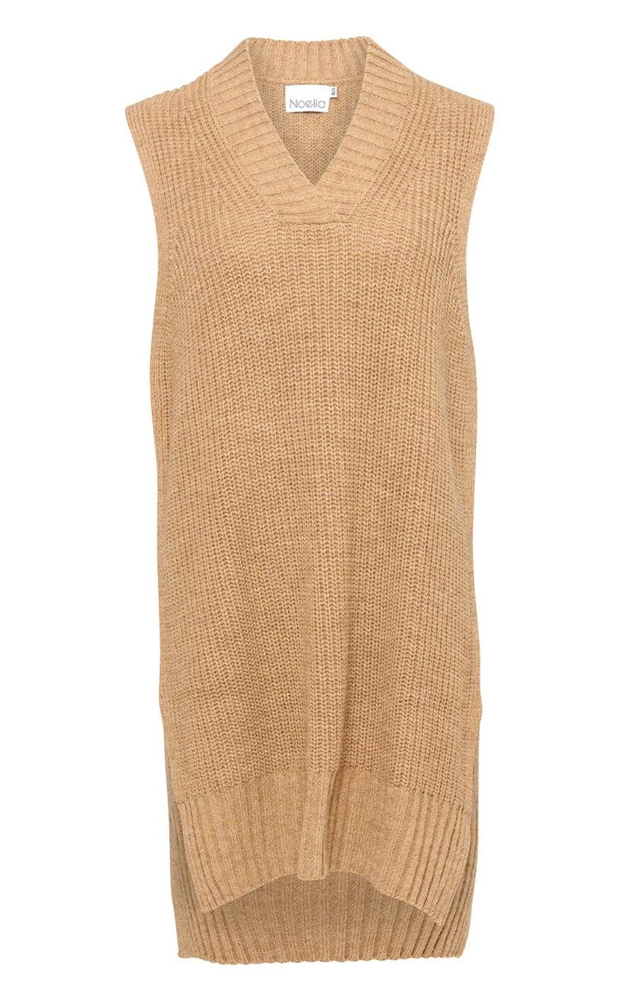 Noella Vest Louis -neck Camel