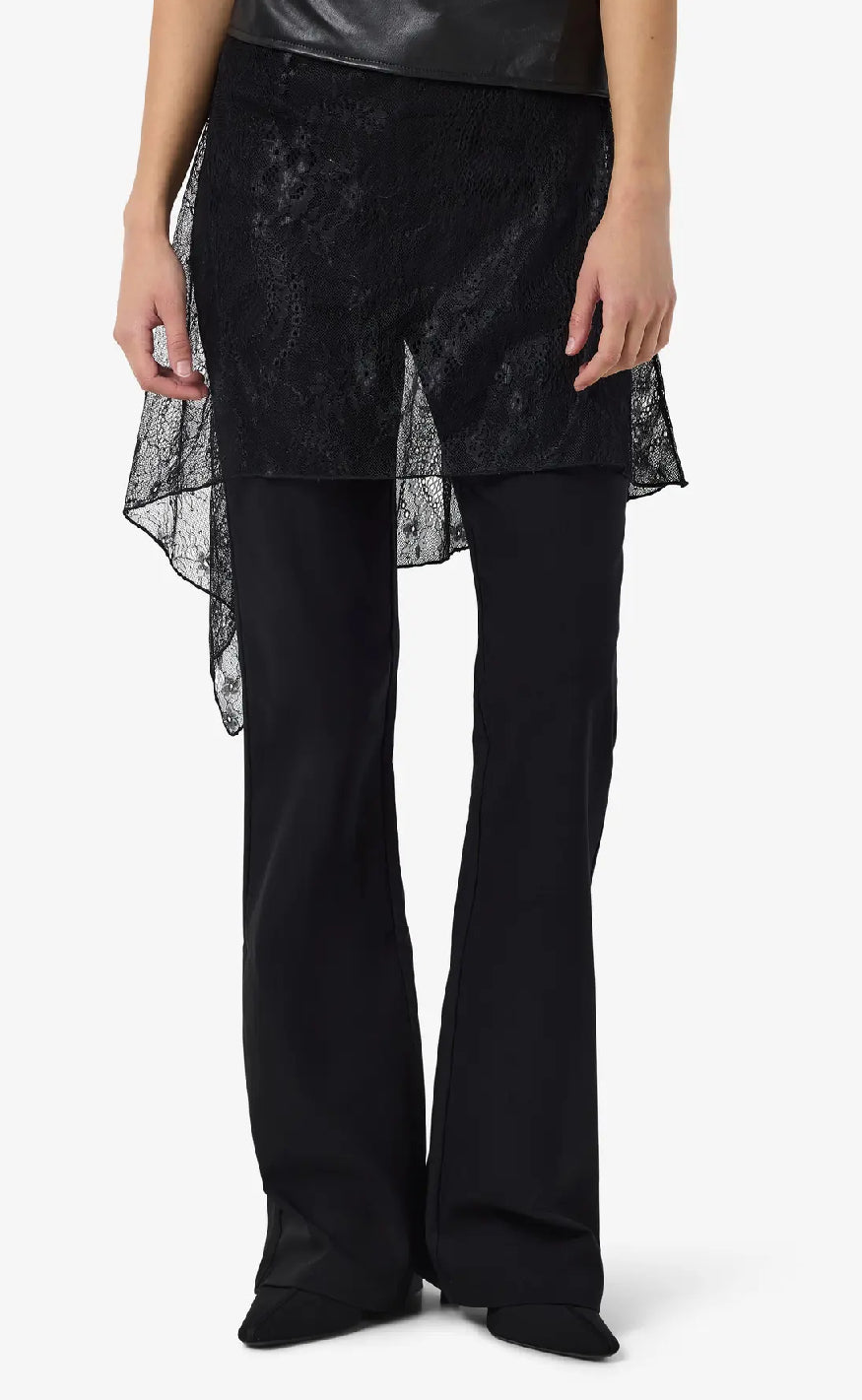 Noisy May Nederdel Ida Elasticated Lace Black