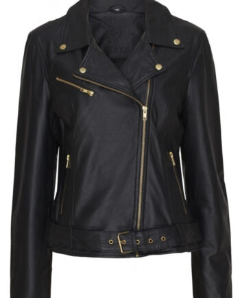 Notyz Jakke Biker Black    Gold Acc
