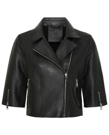Notyz Jakke Cropped Jacket Black    Shiny Silver Acc