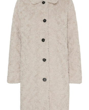 Notyz Jakke Fake Fur Beige