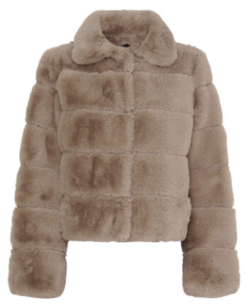 Notyz Jakke Fake Fur Sand