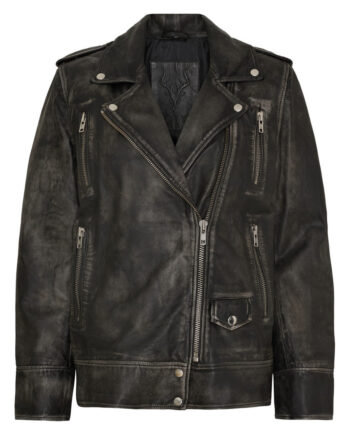 Notyz Jakke Oversized Biker Grey    Silver Acc