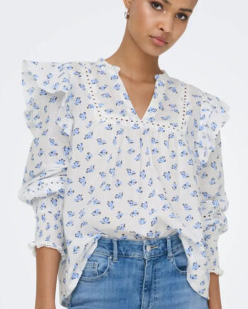 Only Bluse Idris Cashmere Blue Mini Floral