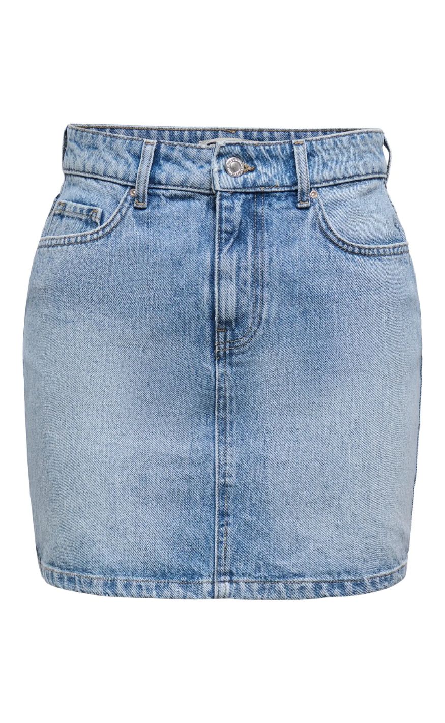 Only Nederdel Stella Short Light Blue Denim