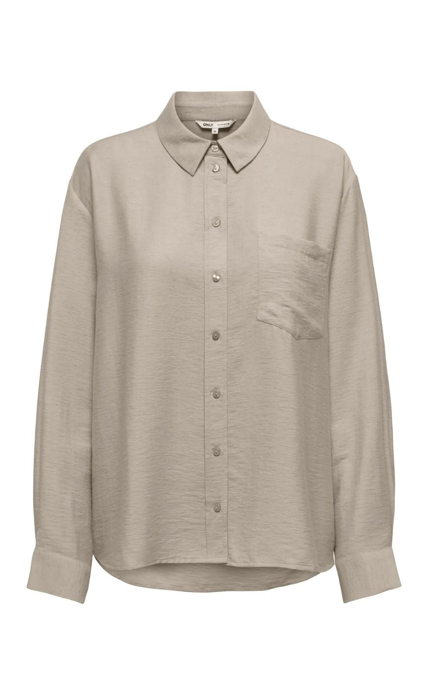 Only Skjorte Lino Grey