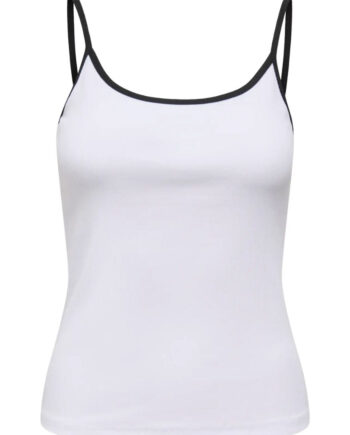 Only Top Fenja Bright White Black Detail