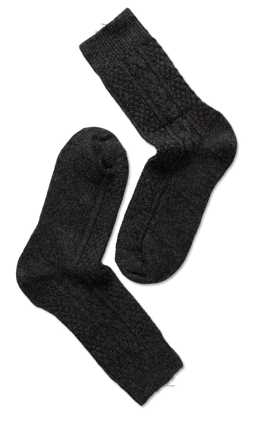 Oroblu Strømper Woman Wool Cable Antracite
