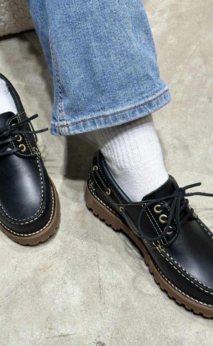 Phenumb Loafers Rudder- Leather Black
