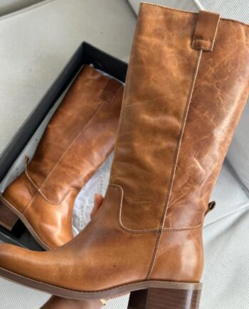 Phenumb Støvler Martina Long Leather Cognac