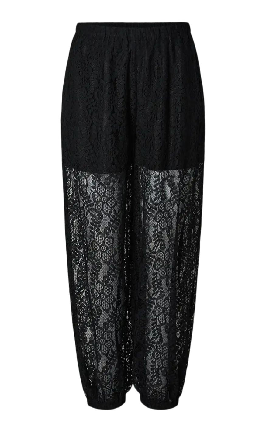 Pieces Bukser Aline Lace Black