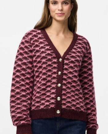 Pieces Cardigan Jivana Tawny Pot Bubblegum