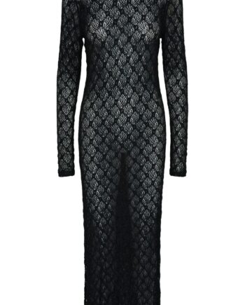 Pieces Kjole Naya  -neck Lace Black