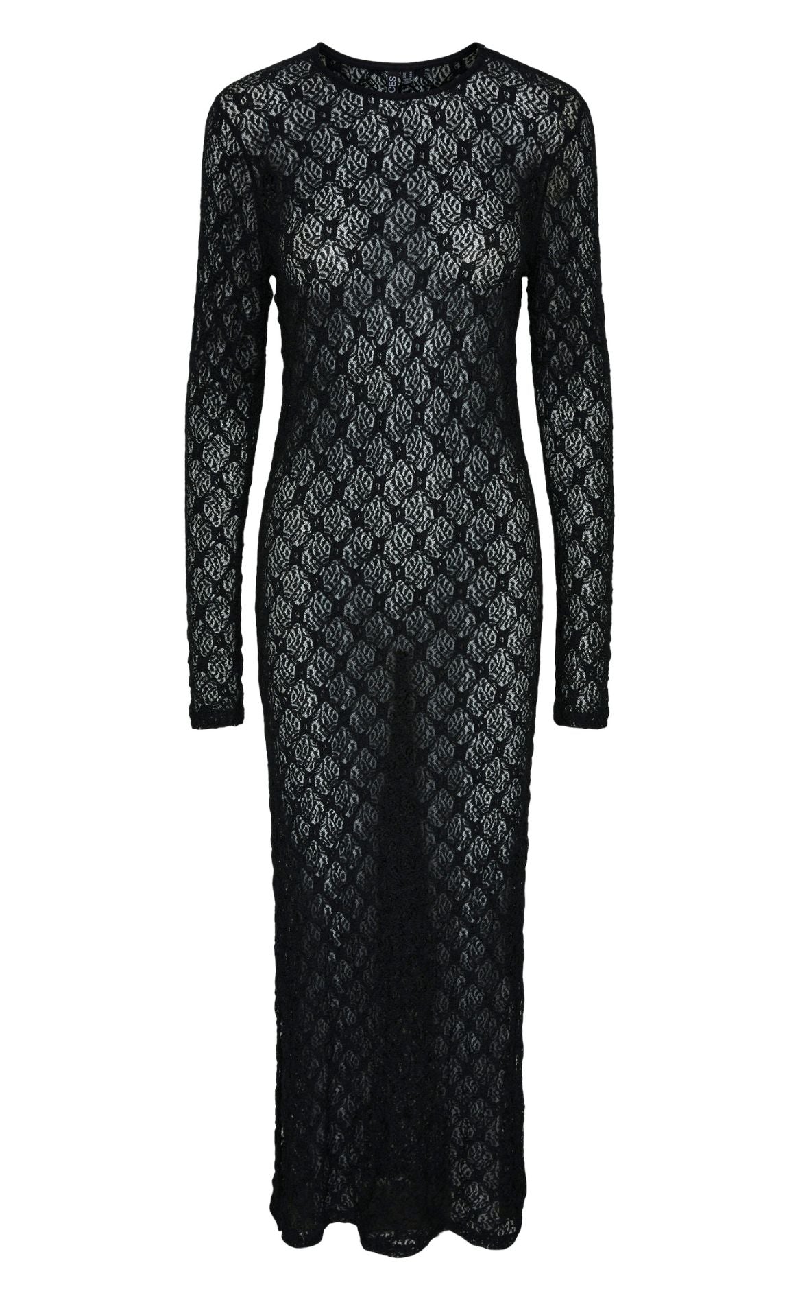 Pieces Kjole Naya -neck Lace Black