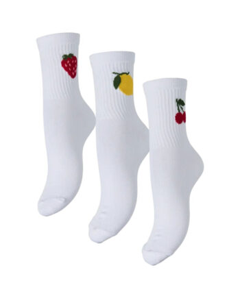 Pieces Strømper Sanni   Pack Bright White