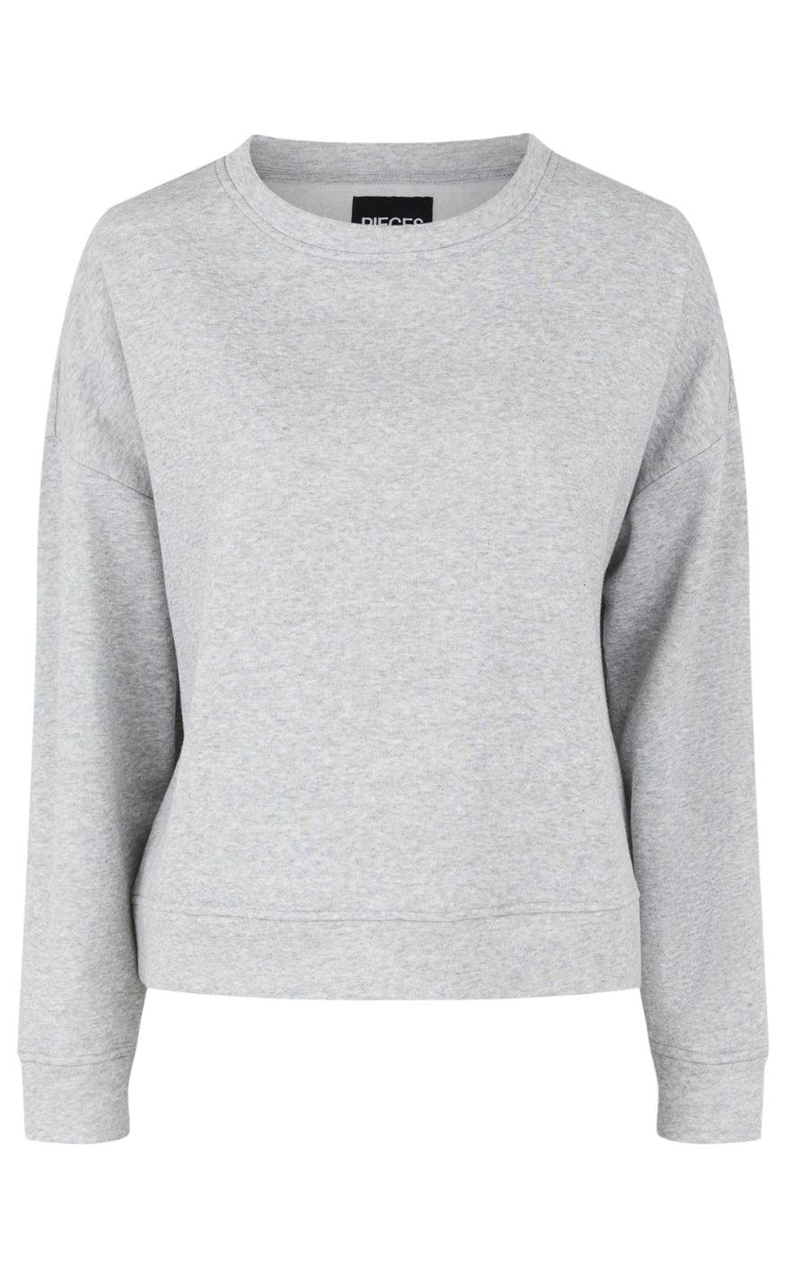 Pieces Sweatshirt Chilli Light Grey Melange