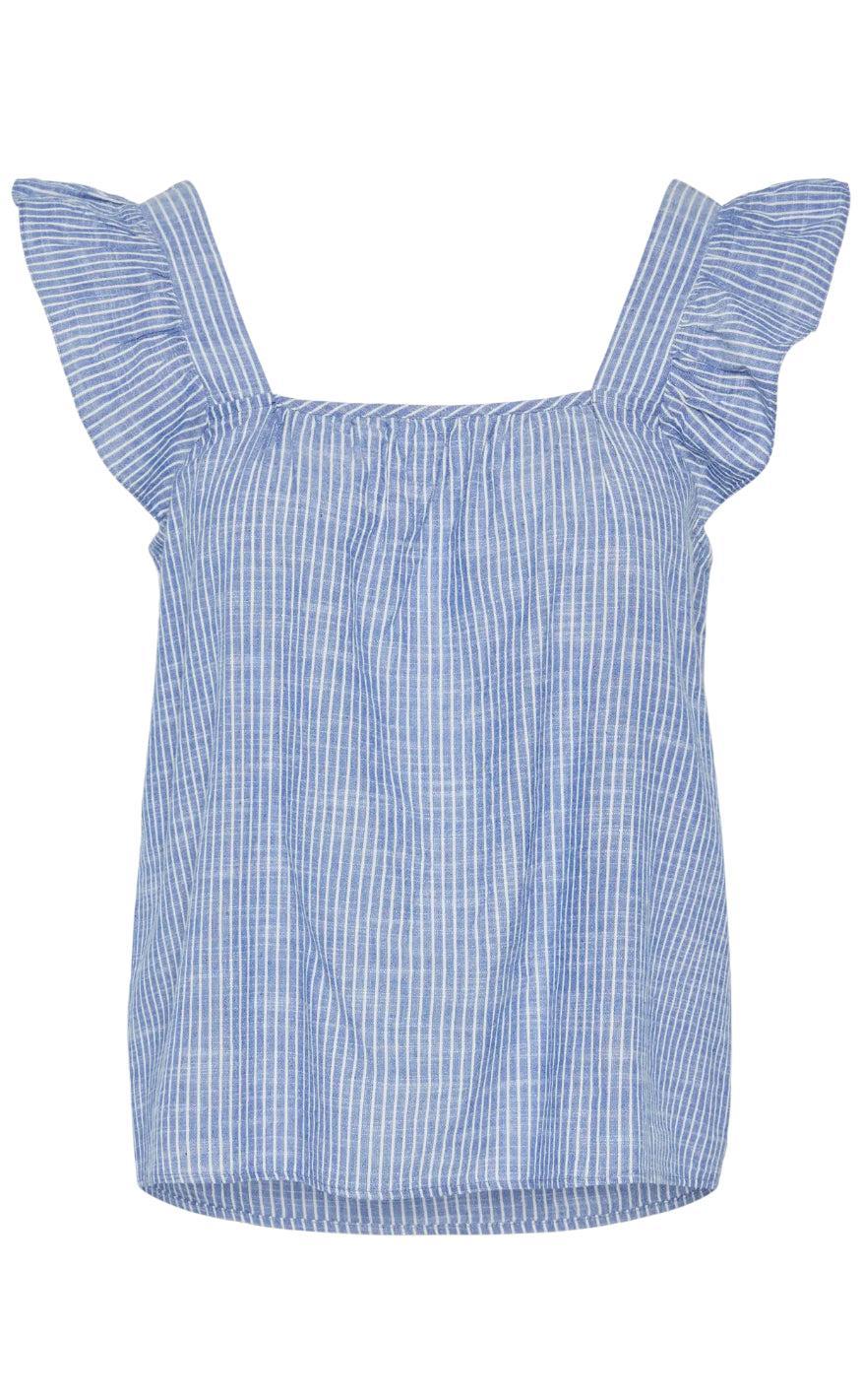 Pieces Top Apia Nautical Blue Bright White
