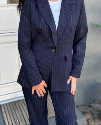 Say Ina Copenhagen Blazer Liva Navy Blue Pinstripe