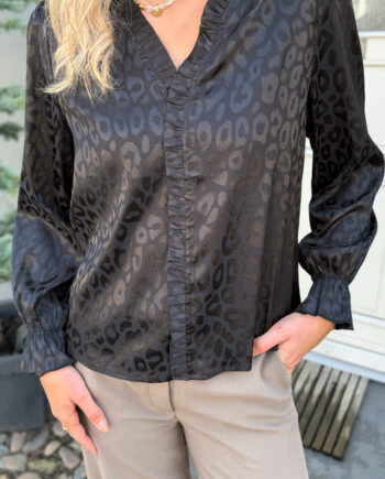 Say Ina Copenhagen Bluse Catja Black Leopard