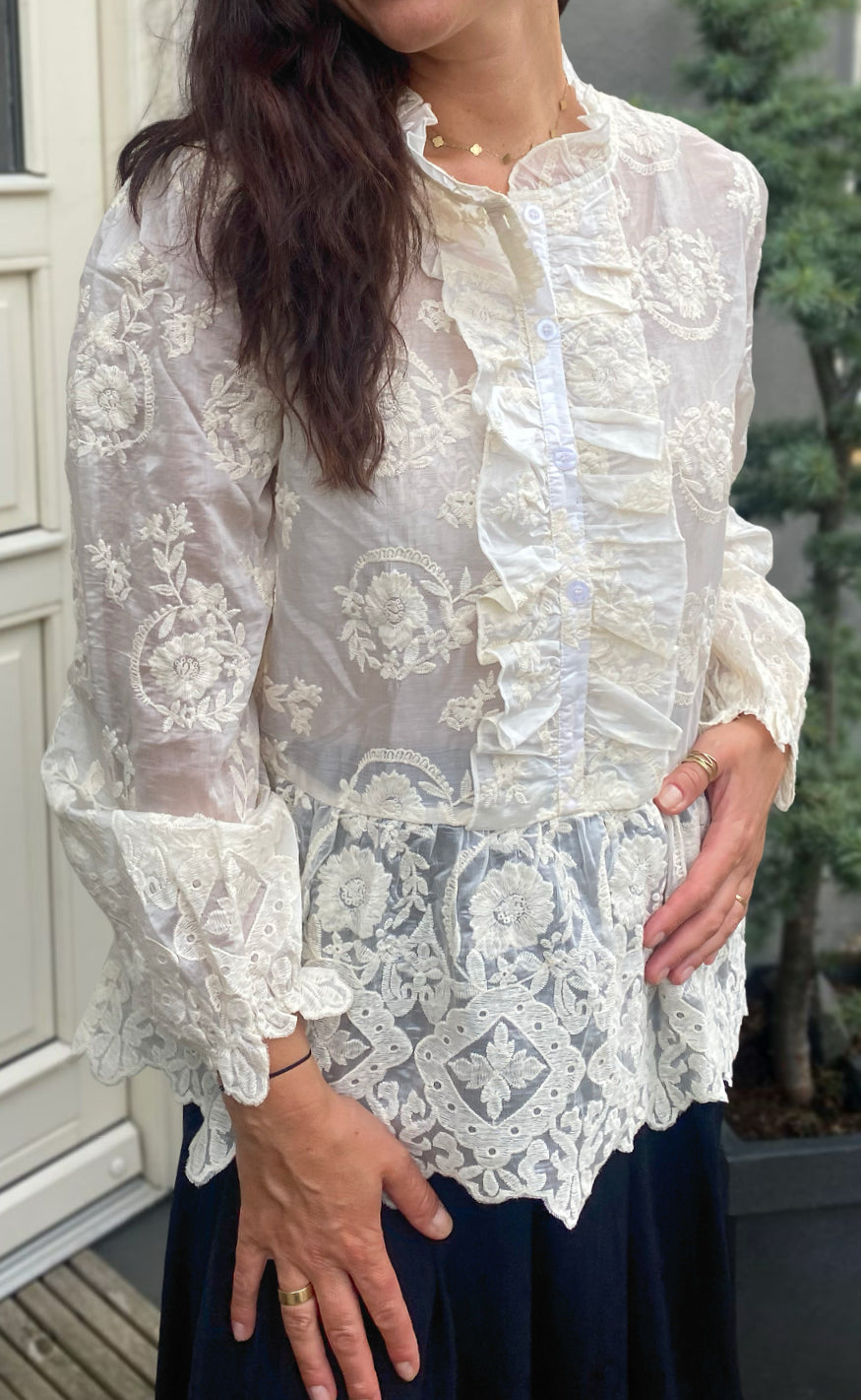 Say Ina Copenhagen Bluse Freya Ls Ivory