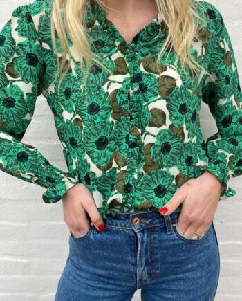Say Ina Copenhagen Bluse Mali Green Flower