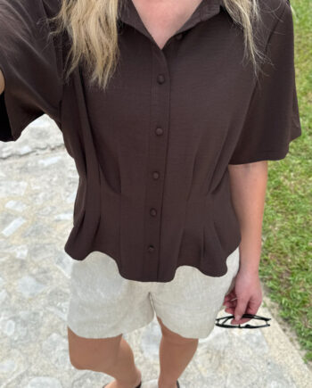 Say Ina Copenhagen Bluse Mille  Dark Brown