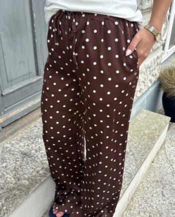 Say Ina Copenhagen Bukser Nellie Dark Brown    White Dots